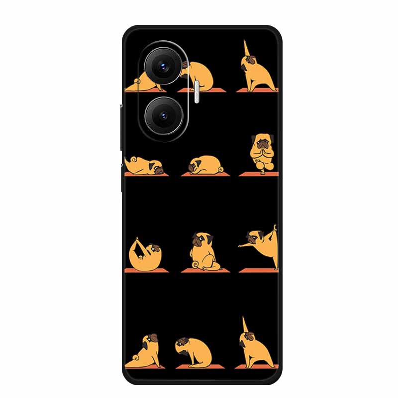 Black Silicone Case For Redmi Turbo 4 Pro A5 4G Case Cartoon Cat Soft Back Cover For Xiaomi Poco X7 Pro C71 Poco M7 4G Plus Case