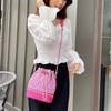 New Spring and Summer Tweed Bucket Bag for Women Korean Style Versatile Diamond Chain Bag One Shoulder Crossbody Bag
