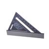7 Inch Metric British Aluminum Black Oxide Triangle Measuring Ruler 90 Degrees 45 Degrees Ruler