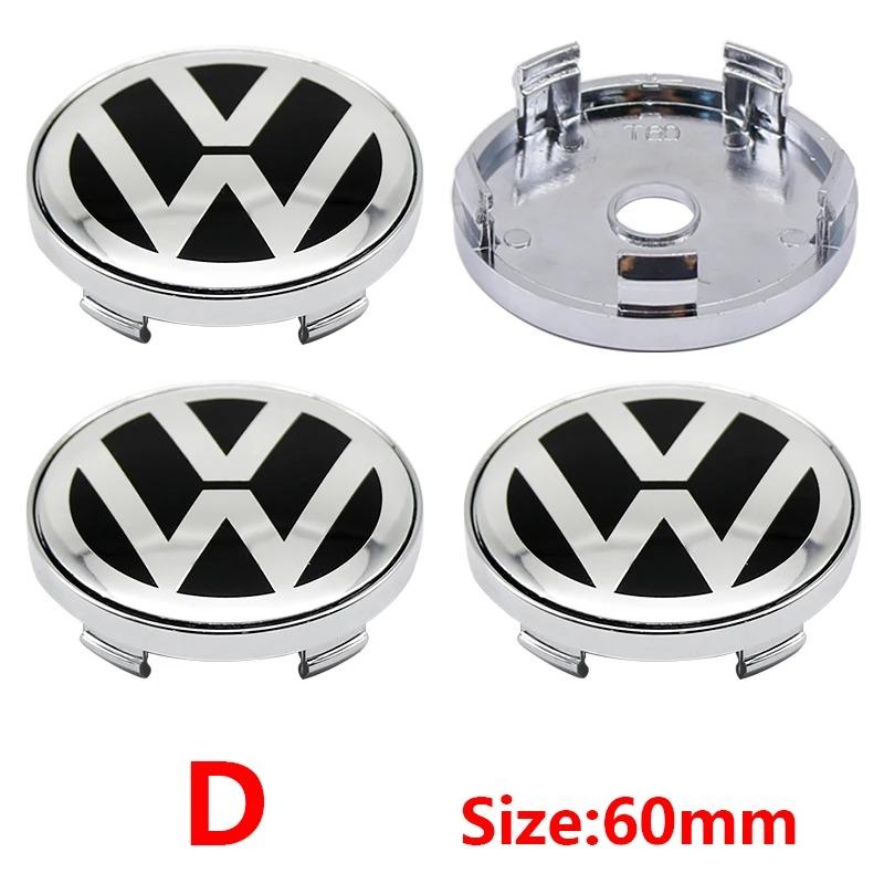 New 2026 4pcs 56mm Car Wheel Badge Center Sticker 60mm Wheel Hubcap Cover Accessorie For VW golf Passat R Rline GTI Polo CADDY Beetle zs0