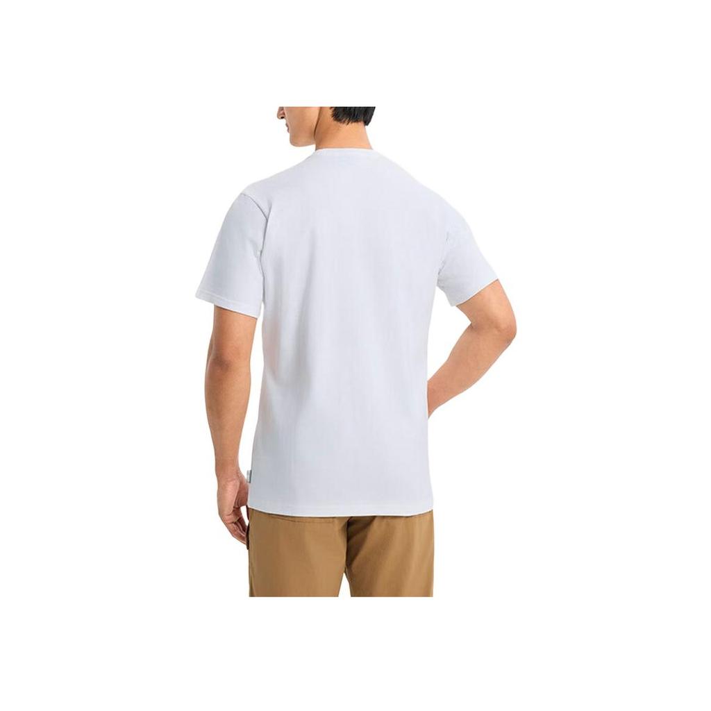 Columbia Letter Pattern Printed Round Neck Sports Short Sleeve T-Shirt Men T-Shirts White AE2306-101