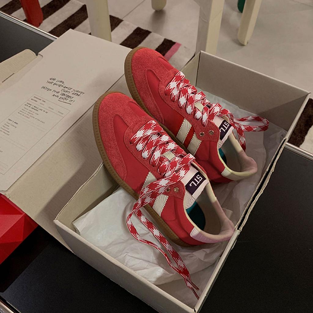 Grape mother studiolee retro contrasting color versatile sports and leisure platform German training shoes women's 2025 new spring and autumn