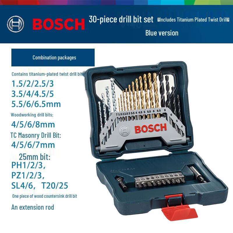 Bosch 2607017401 Titanium Coated Drill Bit Set