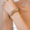 Fashionable Exaggerate Wide Resin Bracelets Chunky Metal Bracelet Jewelry Autumn Winter Vintage Bangle For Women