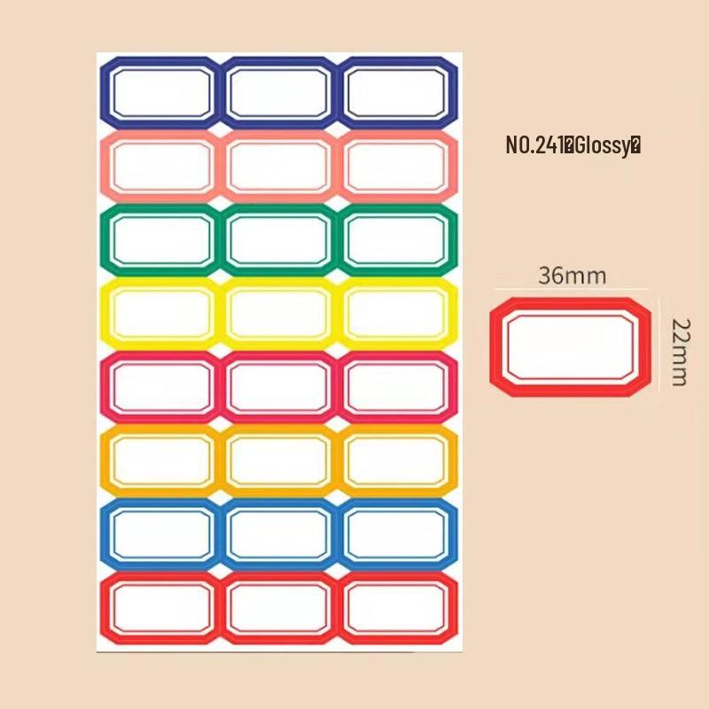 White and Blue Self-Adhesive Handwritten Label Stickers with Index Notes