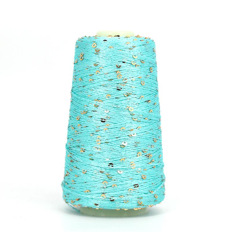 Sequin Cotton Yarn: 50g Fancy Skein for Hand & Machine Knitting