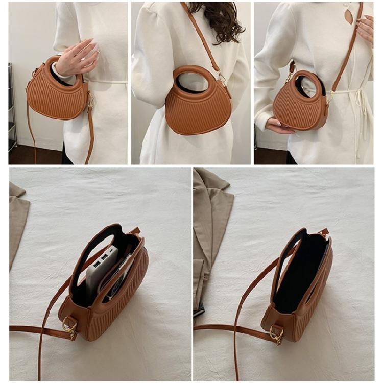 Fashionable Shoulder Bag for Women PU Messengers Bag Half Moon Crossbody Bag