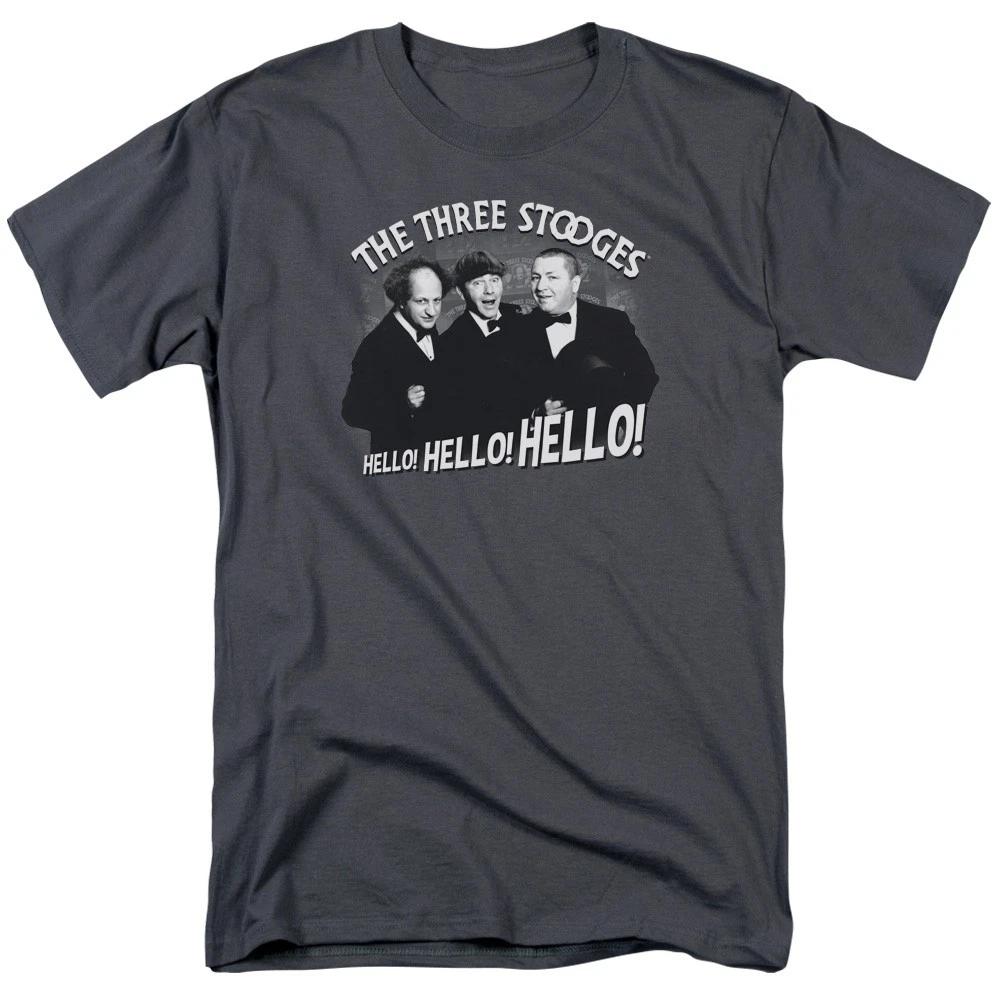 Three Stooges - Hello Again - Unisex Short Sleeve Children s T-shirt - Gray 130