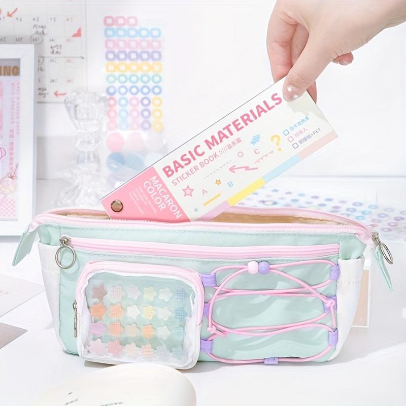 Cute 30 sheets of rotatable self-adhesive stickers - Morandi color series, including letters, numbers, stars, and hearts