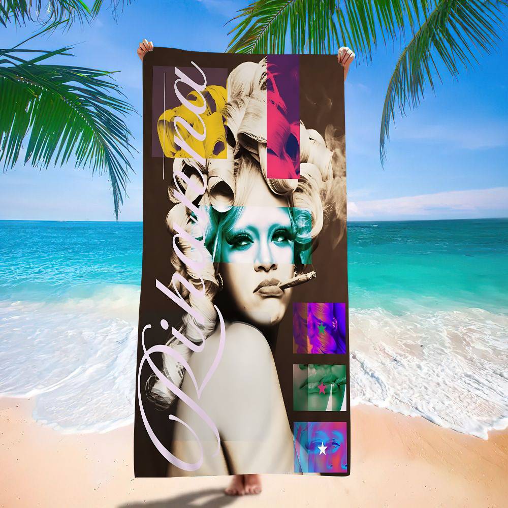 Hot Singer R-RIHANNAS Big Microfiber Beach Towels Quick Dry Towel Sand Beach Towels Pool Towel For Travel Swim Pool Yoga