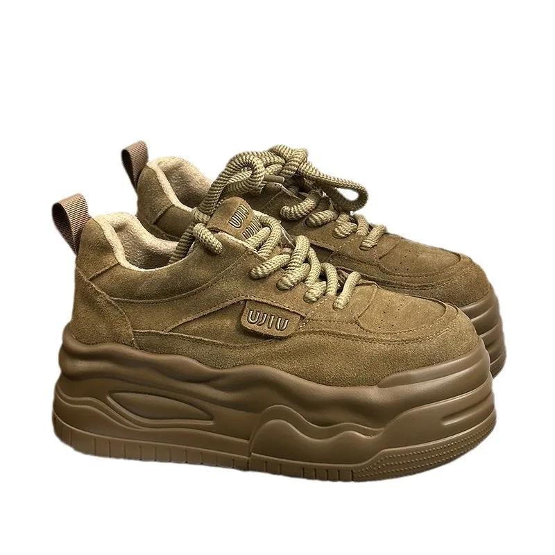 Fashion Retro Trendy Women Shoe New Fashion Women Casual Shoe Fashion Versatile Women Sport Shoe Comfort Height Increas Thick Sole Shoes