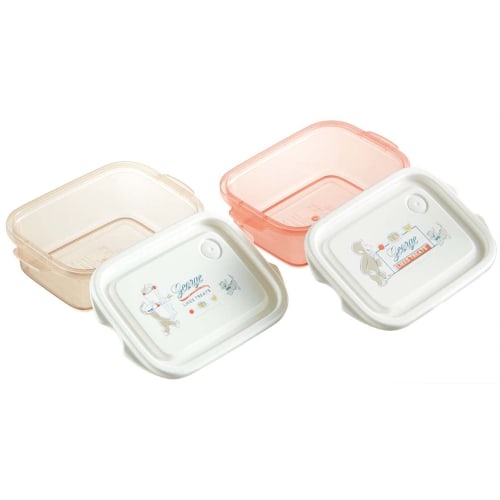 Skater Curious George Sealable Containers, 500ml, 2-Pack, Made in Japan, FCN2WAG-A