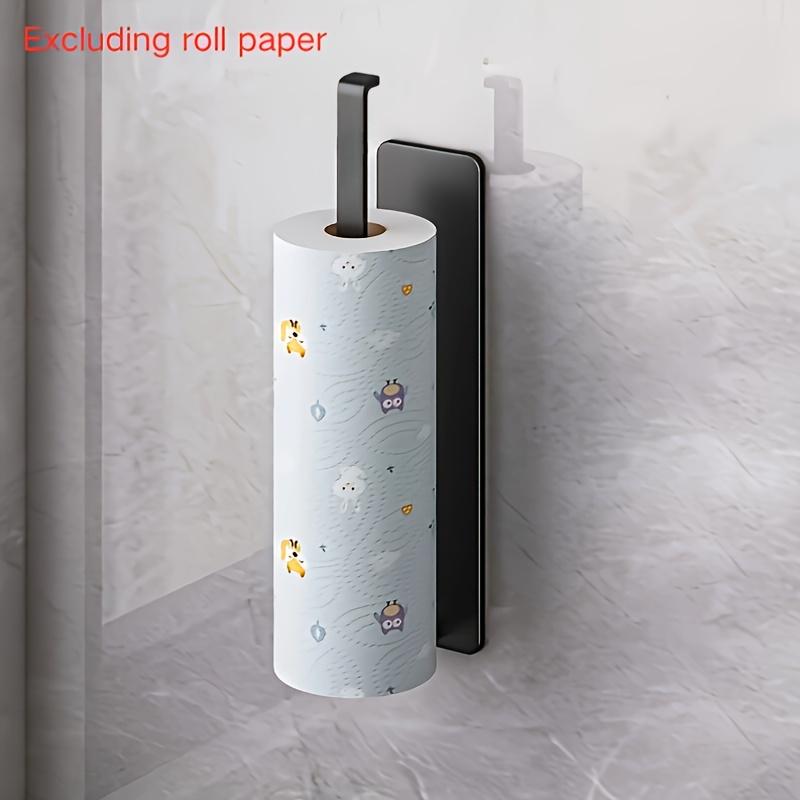 1PC No-Drill Wall-Mounted Paper Towel Holder - Strong Adhesive Space-Saving Dispenser for Kitchen Bathroom