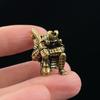 Brass Samurai Helmet Pendant Paracord Bead DIY Accessories Keychain Knife Lanyard Charm for Outdoor Survival Crafting