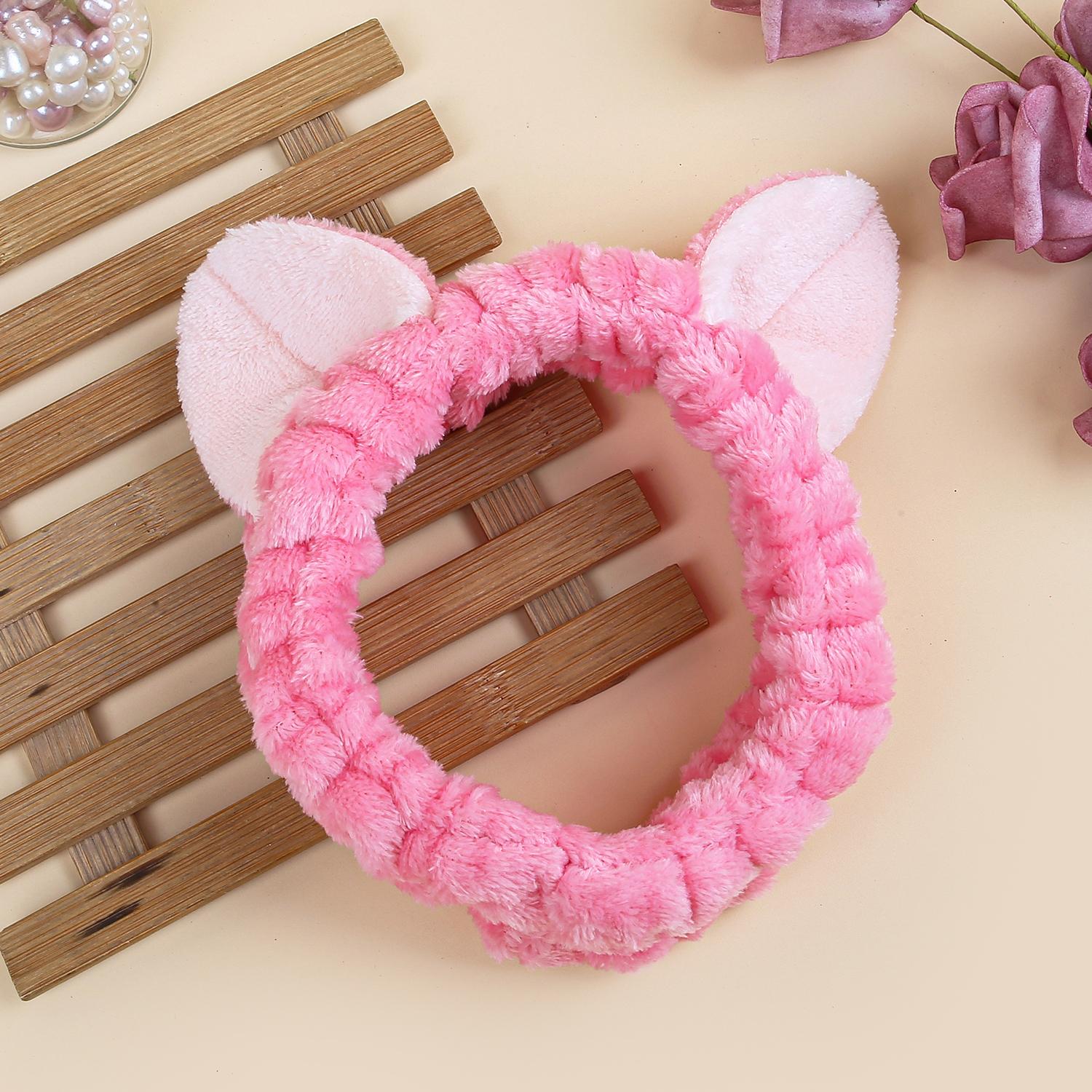 

1/6 шт. Спа-повязки на голову для макияжа и умывания лица, повязки для волос с кошачьими ушками, эластичная повязка для йоги и душа для девочек и женщин