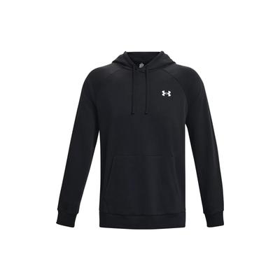 Under Armour Felpa con cappuccio Rival in pile a tinta unita Felpa pullover in pile Felpe da uomo Nera 1379861-001