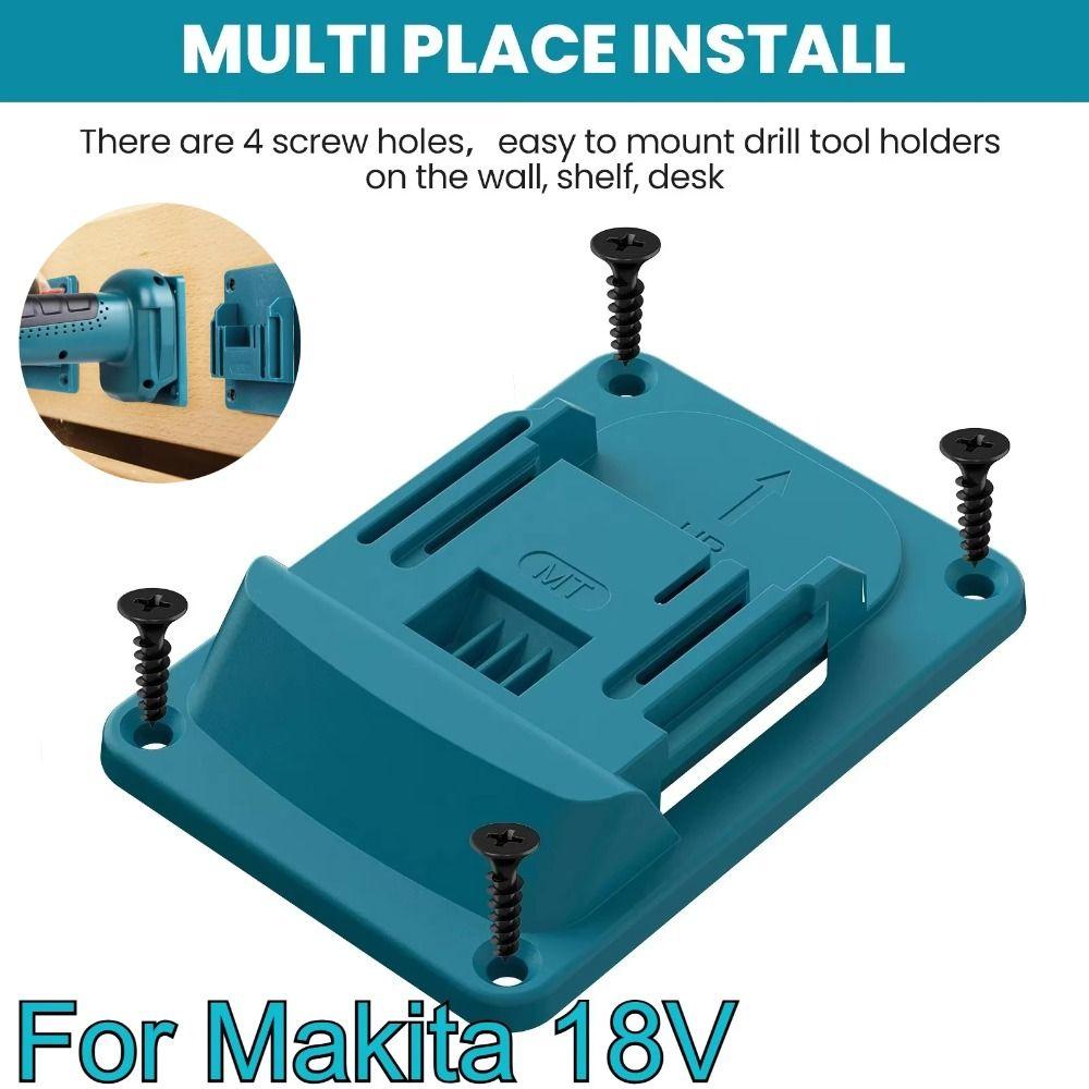 Uchwyt ścienny na baterie Uchwyt ścienny Podstawa baterii Odporny na zużycie Uchwyt na narzędzia elektryczne dla Makita 18V