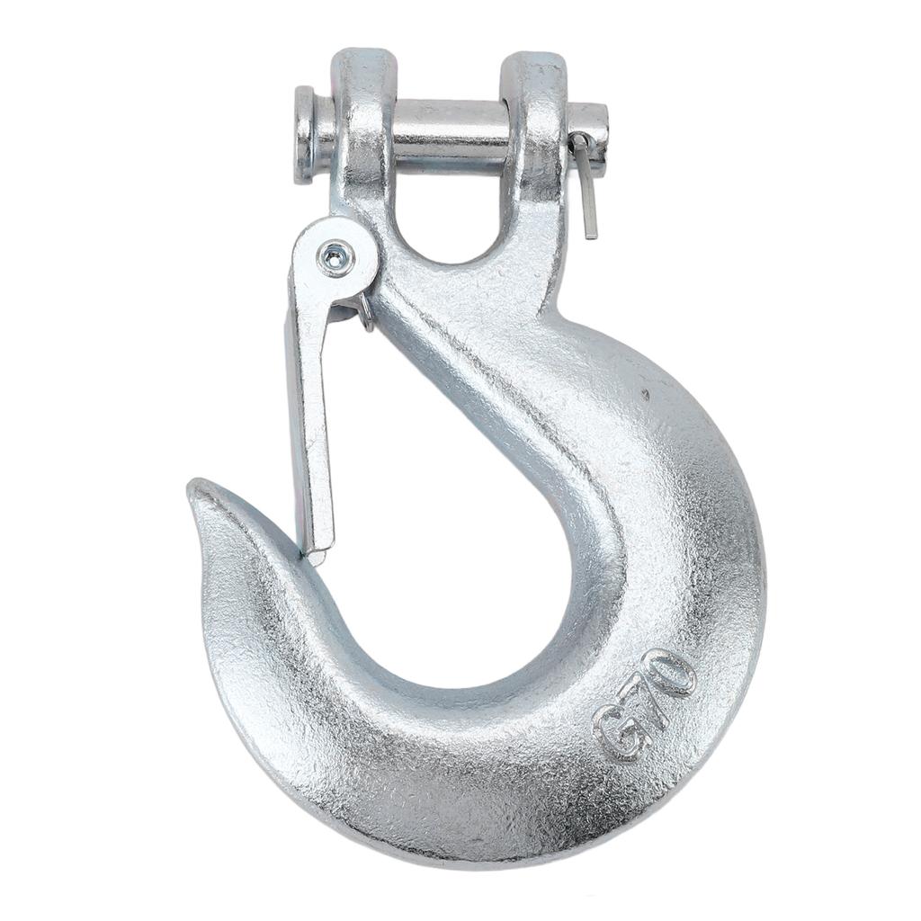 3Celsius8 Inch Chain Hook 18000lb Load Capacity Alloy Steel Zinc Clevis Slip Hook with for Trailer Truck Agricultural Equipment