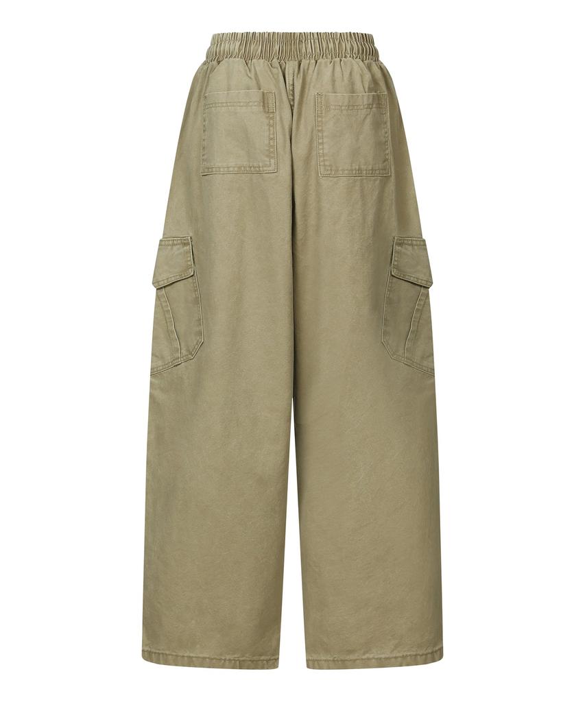 Mucent Alvin Cargo Cotton Elastic Waist Pants (3 Colors)