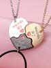 1 Set of Three Alloy Splicing Women's Pendant Necklaces, Spliced ??into a Heart-shaped Pattern, Women's Fashion Necklace Gift for Friends
