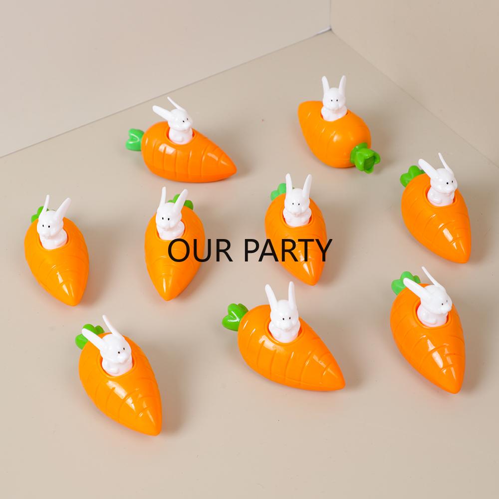 

10Pcs Cartoon Carrot Rabbit Pull Back Car Toys for Kids Birthday Party Favors Baby Shower Gift Kindergarten Easter Theme Rewards
