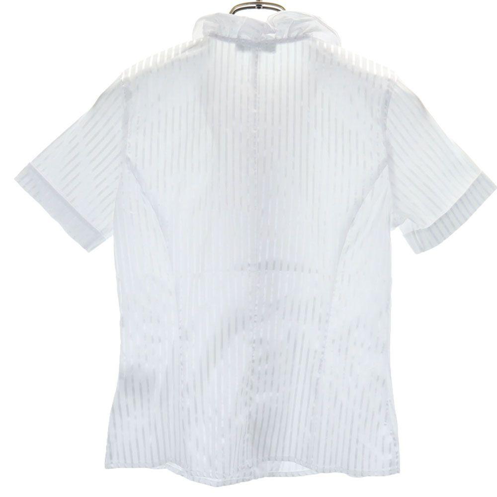 unused NARACAMICIE Striped Pattern Short sleeve Frill blouse Tagged Women Used