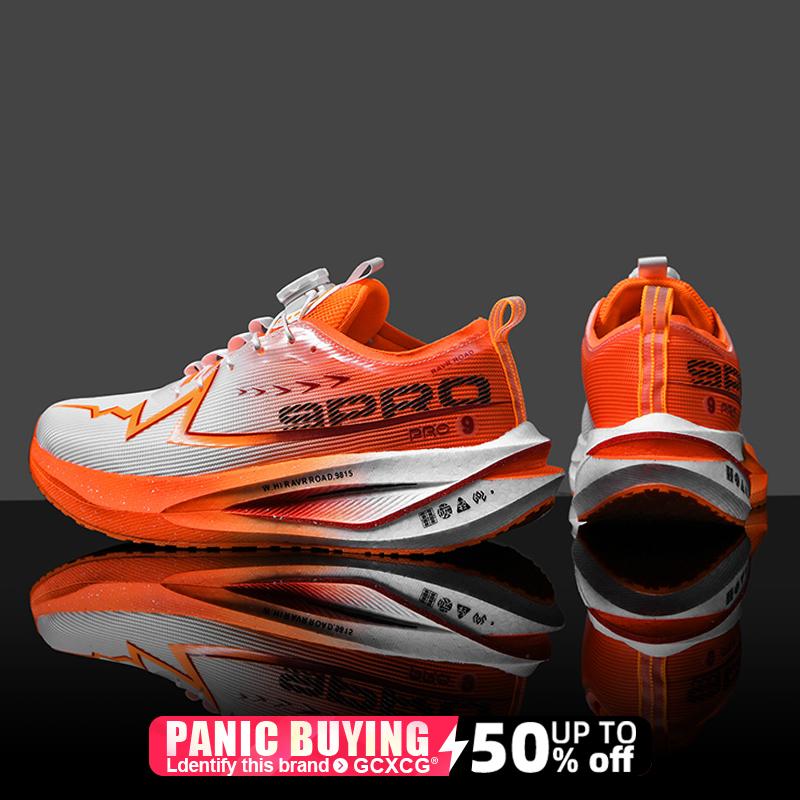Heren Marathon Hardloopschoenen Koolstofplaat Speciale Sportschoenen Ademend Lichtgewicht Dames Atletische Antislip Sneakers 33 red