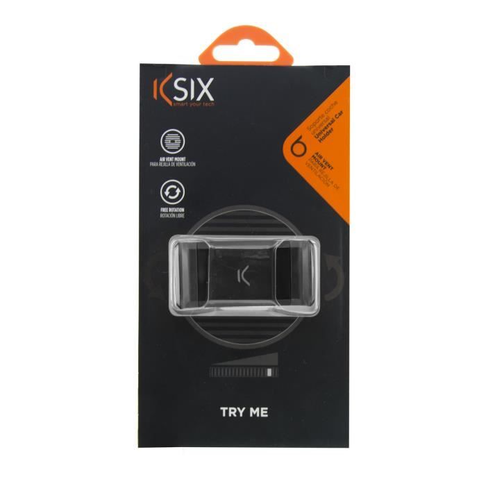 Support De Voiture - KSIX - 360° - Noir - Universel - Pour Smartphone