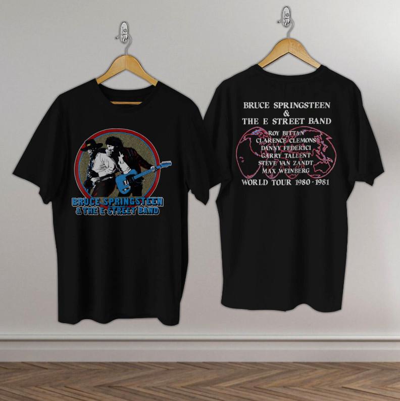 BRUCE SPRINGSTEEN and The E-Street Band Vintage 1981 Double Sided T-Shirt XL