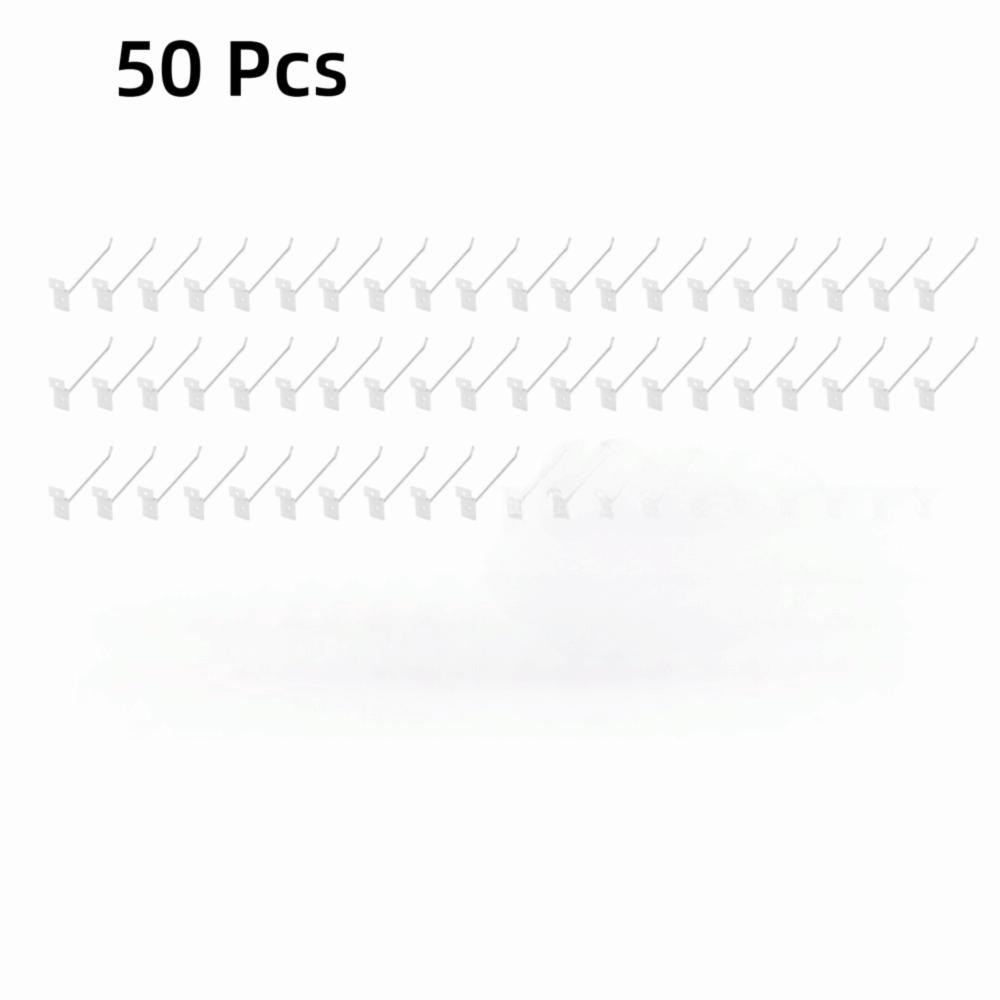 50 PCS Silver Slat Wall Hook Single Wire Design Slat Wall Hanging Hook  Retail Display