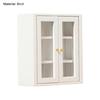 Dollhouse Wall Cabinet Realistic Clear Glass Door Mini 1/12 Doll House Miniature Wall Cabinet Model Simulation Furniture Accessories for Bathroom
