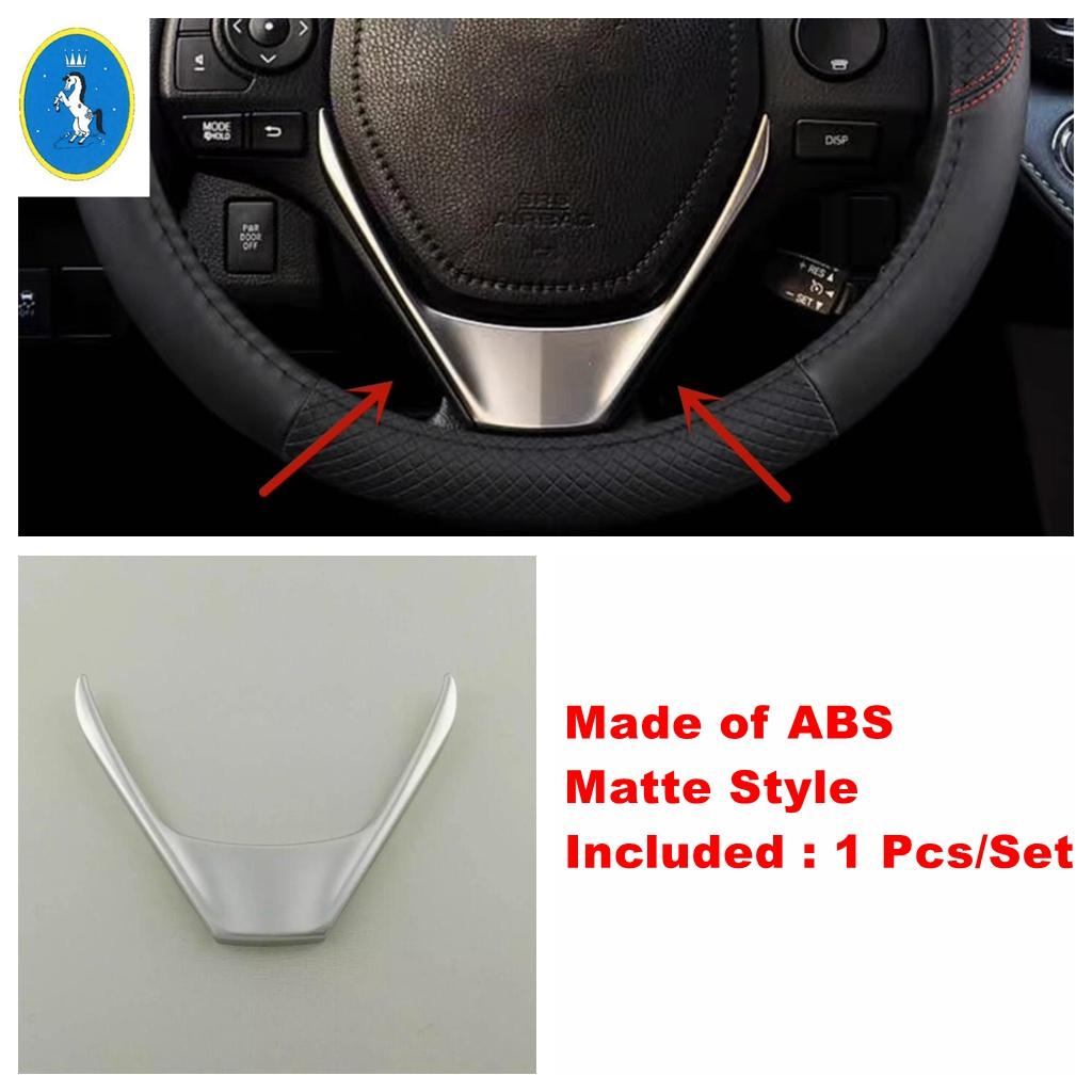 

Auto Steering Wheel Button U Shape Panel Cover Trim Accessories For Toyota Corolla 2014 - 2018 / RAV4 2014 2015 2016 2017 2018 Matte Style