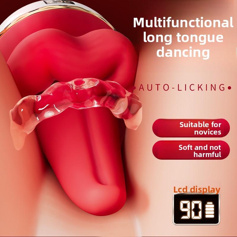 4-in-1 New Tongue-Licking Clitoral Nipple Vibrator Anal G-Spot Massager Female Oral Sex Stimulation Orgasm Masturbator Adult Toy