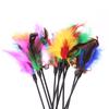 5/10 Pcs Cat Toys Random Color Cat Stick Feather Cat Toy with Small Bell Kitten Cat Interactive Toys Cat Supplies Pet Products