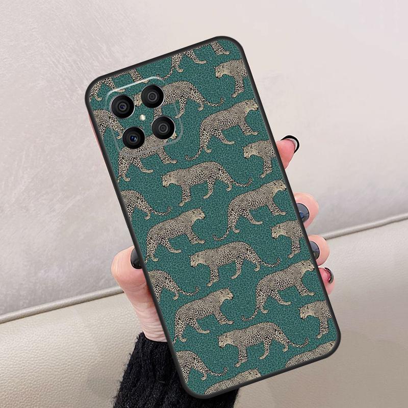 Fashion Leopard Print For Honor Magic 8 7 5 6 Lite Case For Honor 200 400 Pro X9d X9c X9b X9a X8c X8b 70 90 Win RT