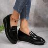 2025 wedge heel 2025 new comfortable middle heel 35-41 large size round head foot cover shallow mouth loafers women
