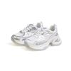 European station 2025 thick-soled silver dad shoes women's summer new breathable mesh fashion height-increasing casual sports shoes