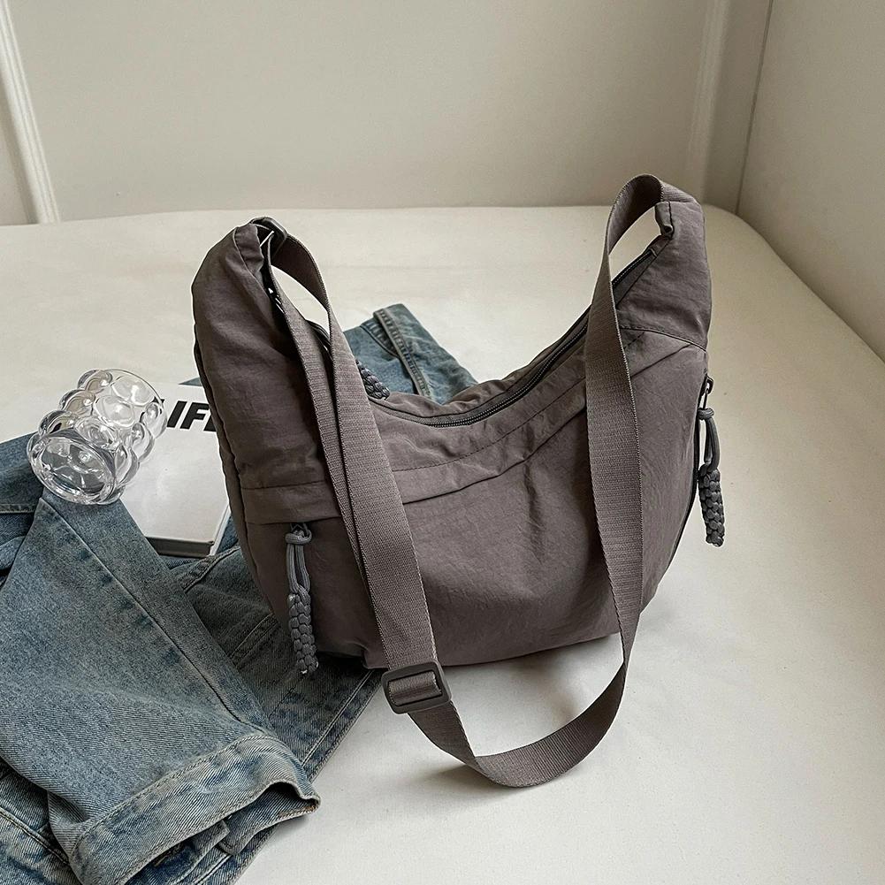 Women Stylish Dumpling Bag Multi-pockets Hobo Sling Bag Large Capacity Fashion Shoulder Bag Adjustable Strap Outdoor Travel Bag