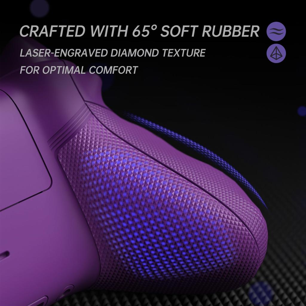 eXtremeRate ASR Reset Full Shell Button Kit for Xbox Core Features Ergonomic Trigger Soft Rubber and Top and Bottom Compatible with Xbox Series X S &