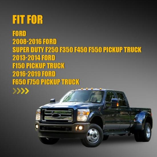 For 2008-2016 Super Duty F250 350 450 Tow Mirror Glass Upper Heated Passenger RH