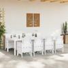Garden Dining Set 9 Pcs White Polypropylene