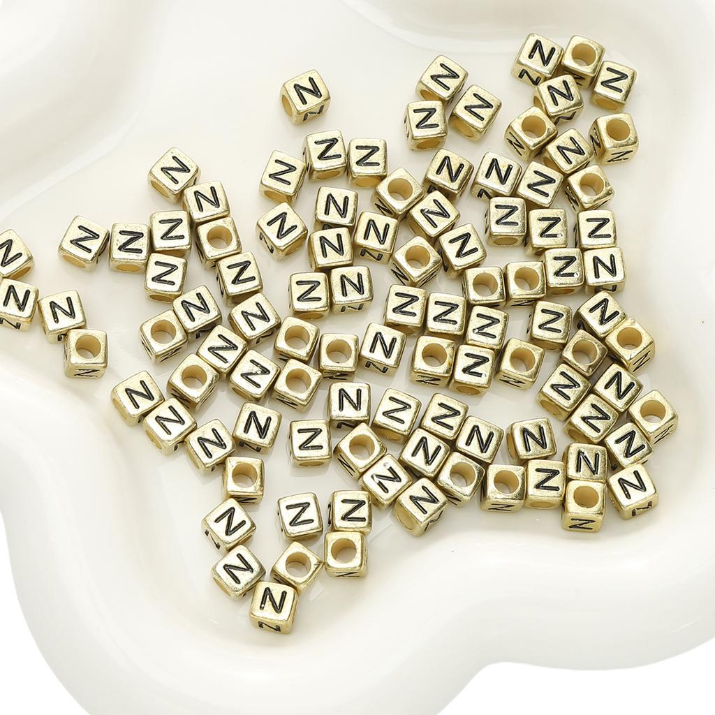 Mărgele Handmade Mărgele Acrilice Alfabet Mărgele Pătrate Mărgele Plate Mărgele Rotunde Handmade DIY Accesorii Bijuterii Mărgele Distanțiere Brățară Mărgele Înșirate Manual