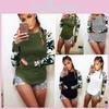 Premium Quality Damen Camouflage Printed Long Sleeve Pullover T-shirt For Stylish Comfort