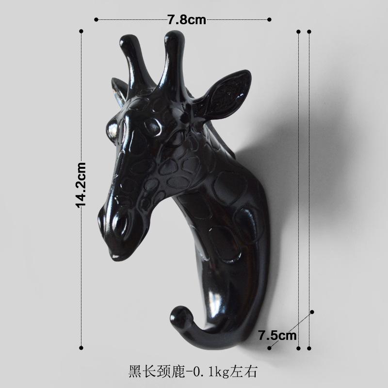 Wall Mounted Animal Head Rack Coat Cap Wall Hanger Horse Giraffe Elk Elephant Hook Decorative Room Decor Bathroom Accessory