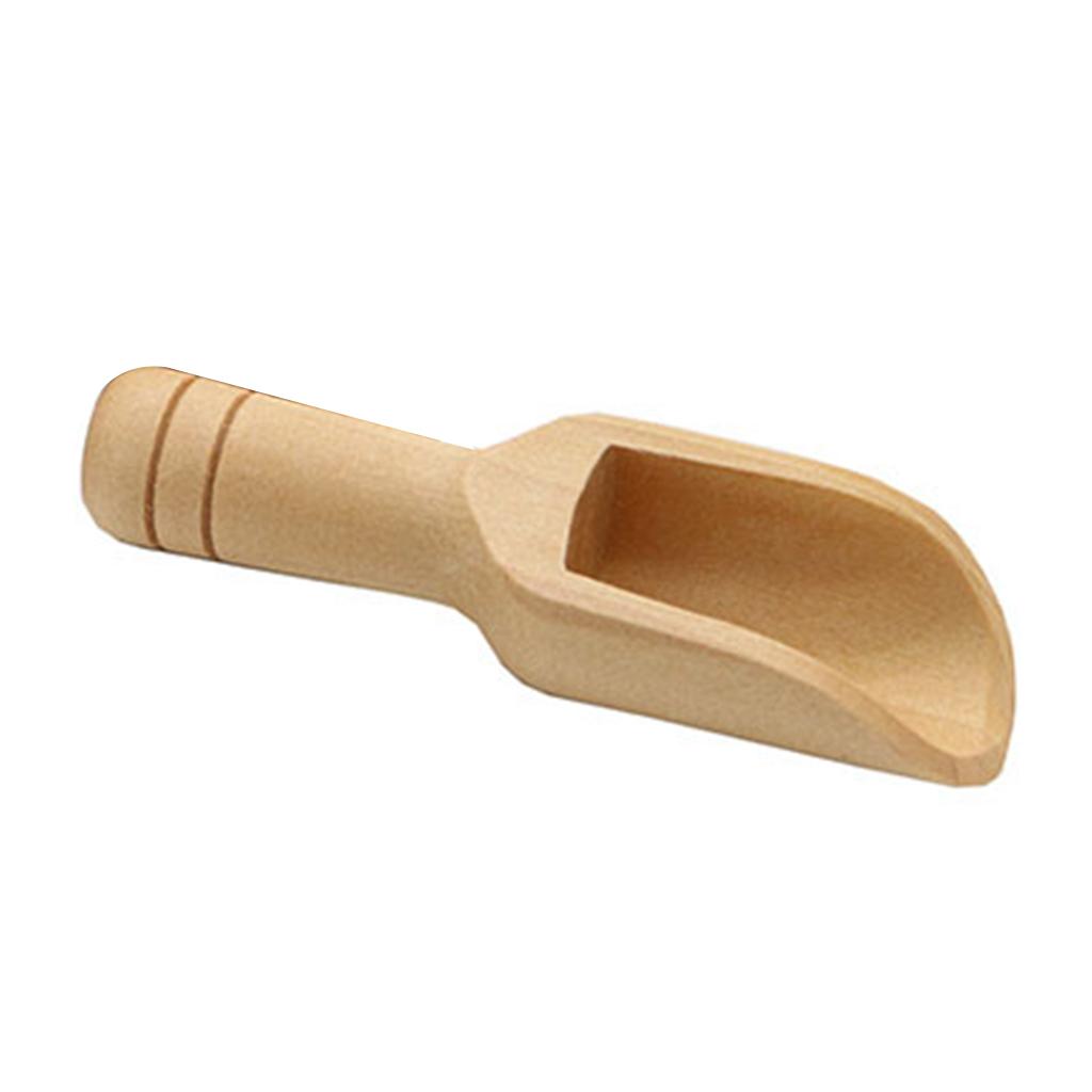 Wooden Mini Tea Coffee Scoops Seasoning Candy Spices Bath Salt Spoons Bath Salt Spoon Candy Flour Scoops Kitchen Gadgets