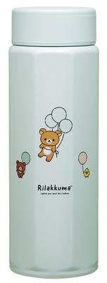 Stainless Steel Mug Bottle, 500ml, Easy To Hold, Octagonal Shape, Insulated, Rilakkuma, Balloon Design, STO569196
