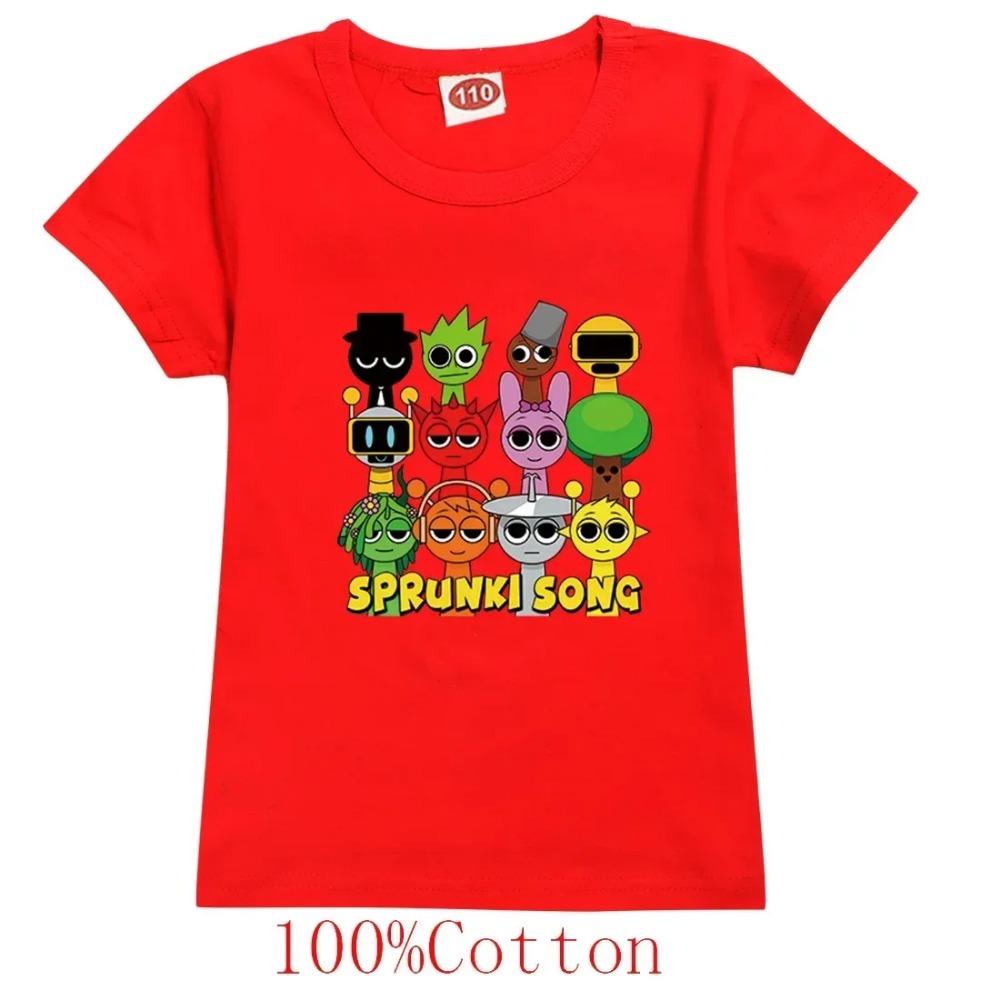 Summer Children's T-shirt Sprunki Game Incrediblebox Print Cartoon Short Sleeve Casual Fashion Boy Girl Baby Tee Top Kid Clothes