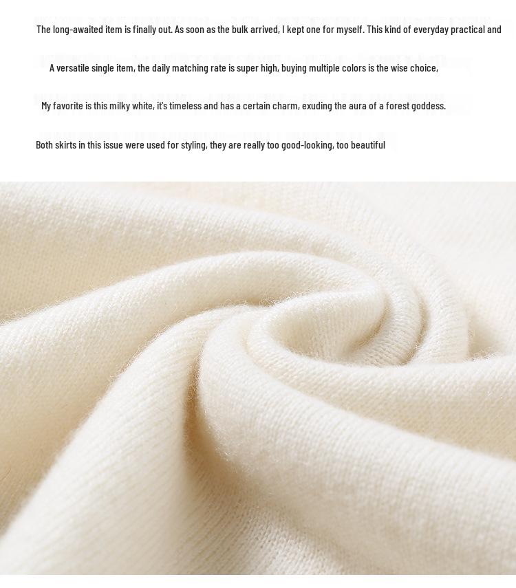 2023 Autumn-Winter Women's Slim-Fit Knit Sweater: Loose Outerwear, Half-High Neck, Thick Inner Layer.