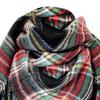 Women's Autumn And Winter Christmas Fashion Warm Casual Solid Color Plaid Long Scarf