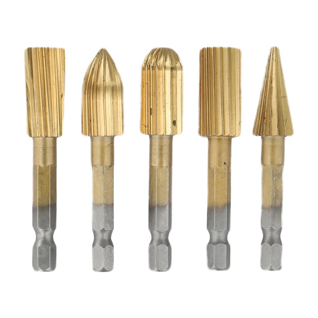 5pcs Rotary Rasp File 6.35mm Shank Burrs File Grinder Abrasive Tools Carving Rotary Rasp Cutter Files Milling Cutter Power Tools